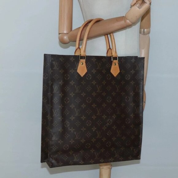 LOUIS VUITTON Monogram Sac Plat Hand Bag M51140 LV Auth BD2205 - Picture 3 of 16